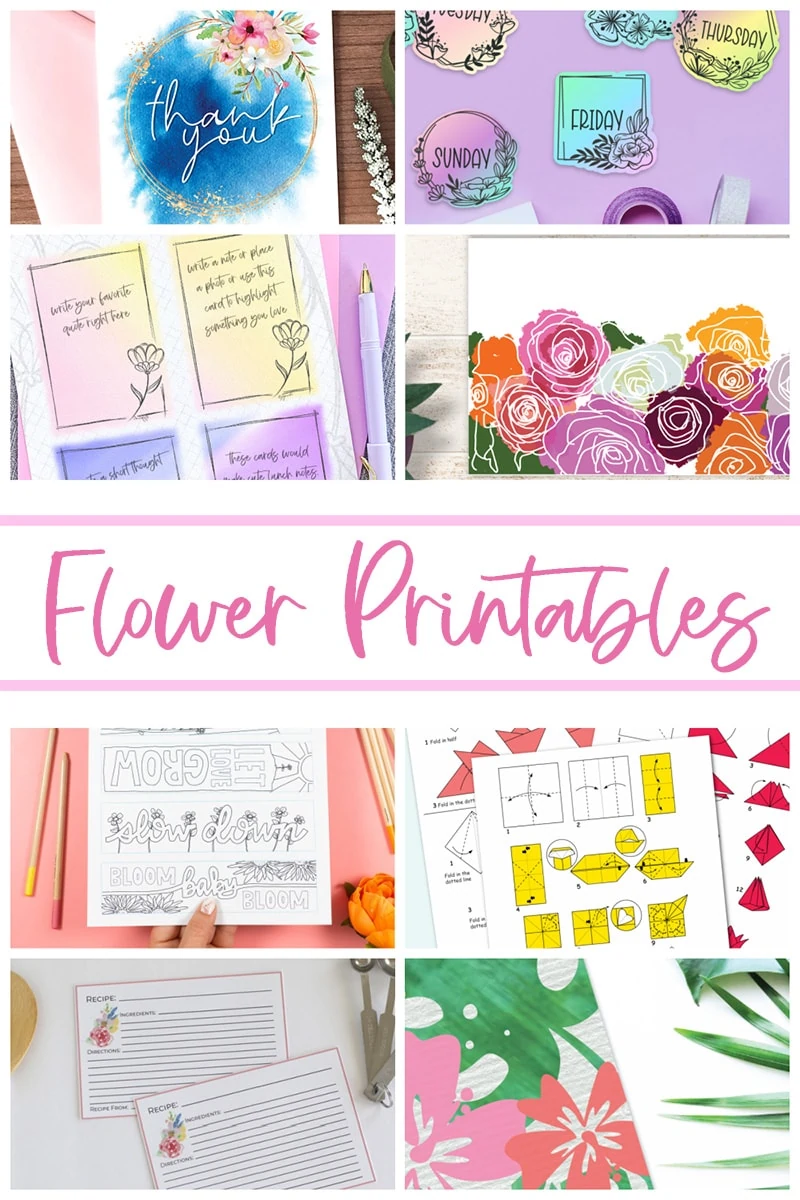 Floral Printable Planner Mini Cards - 100 Directions