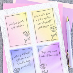 Printable planner cards featuring a flower sketch by Jen Goode Printable planner cards featuring a flower sketch by Jen Goode