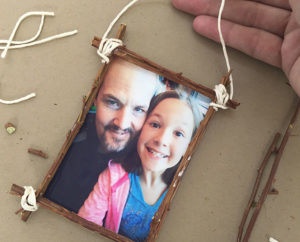 DIY mini photo frame kid craft for Father's Day