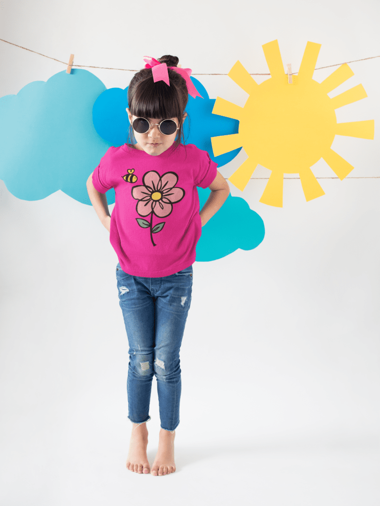 Cute summer bee and flower custom tshirt Cricut Project by Jen Goode