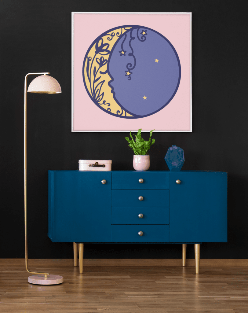 Large moon wall art project idea from Jen Goode