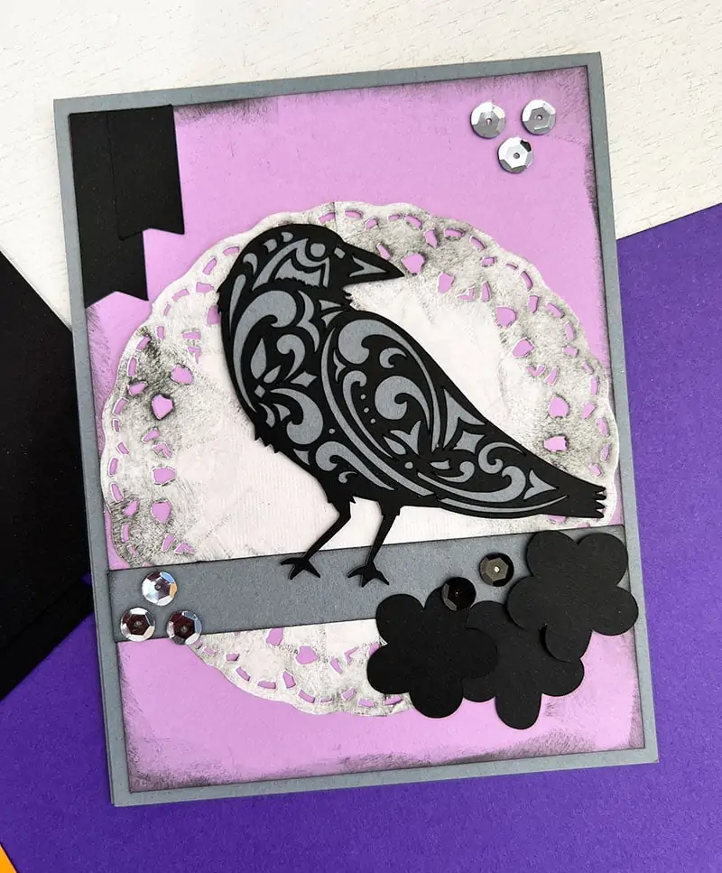 DIY Halloween Raven Card