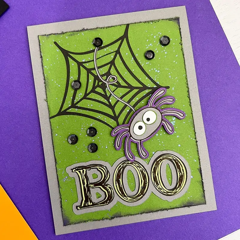 DIY Boo and Spider Halloween Card