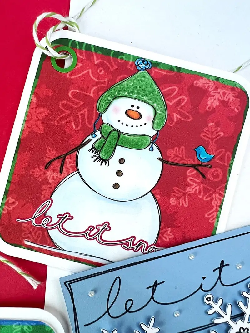 Cute snowman gift tag
