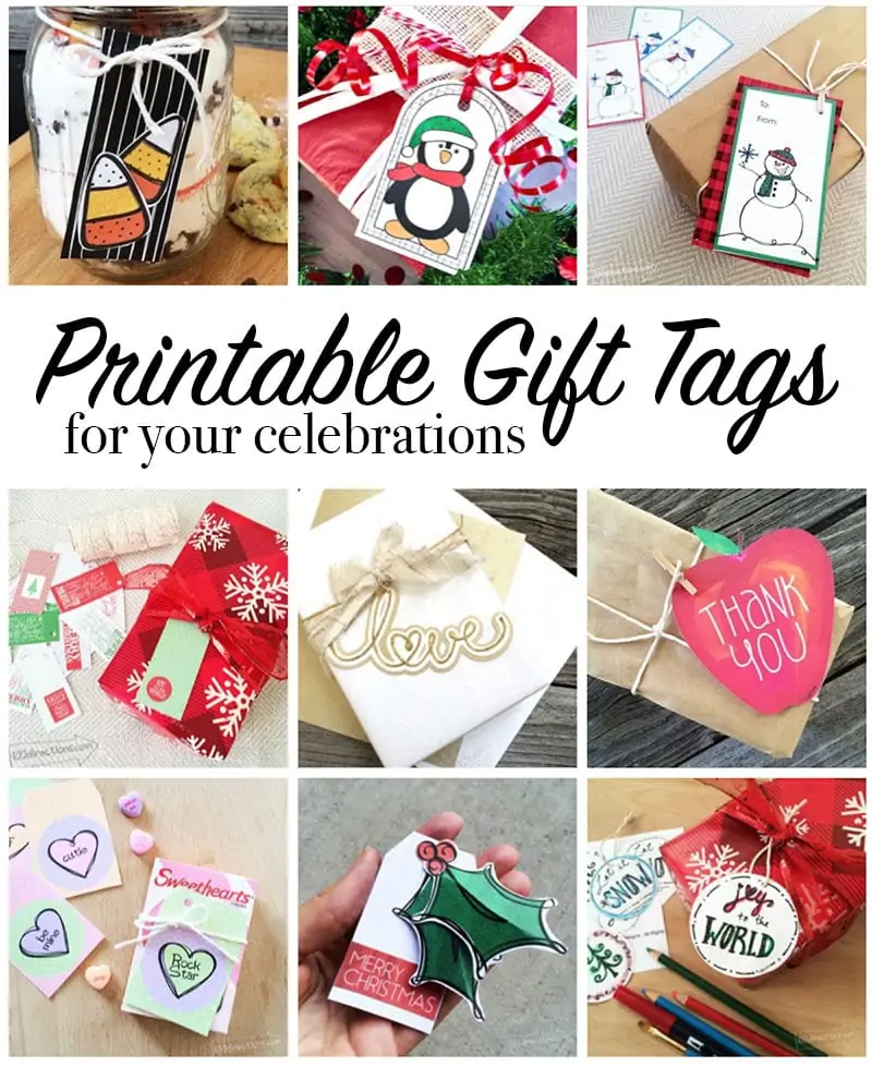 Printable gift tags designed by Jen Goode