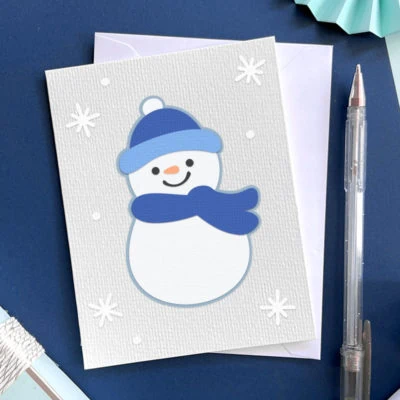 Cute snowman SVG file designed by Jen Goode