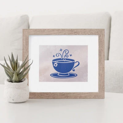 Tea cup SVG file designed by Jen Goode