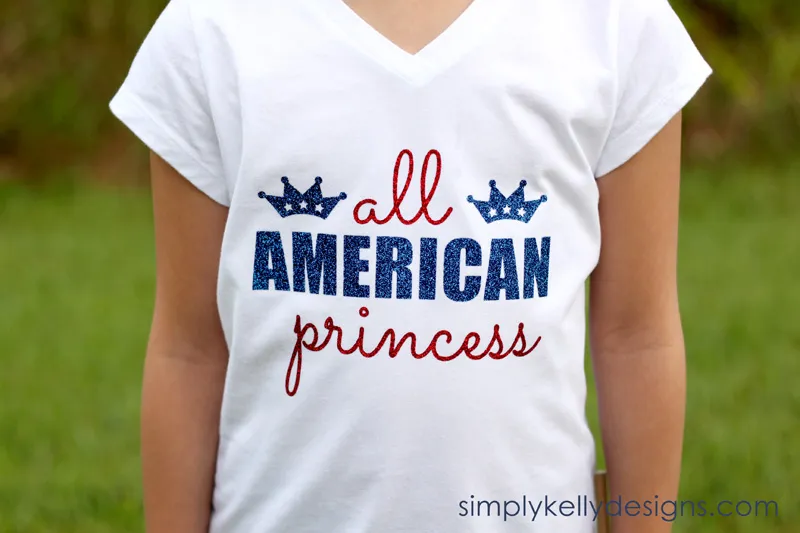 All American princess t-shirt to make with Cricut