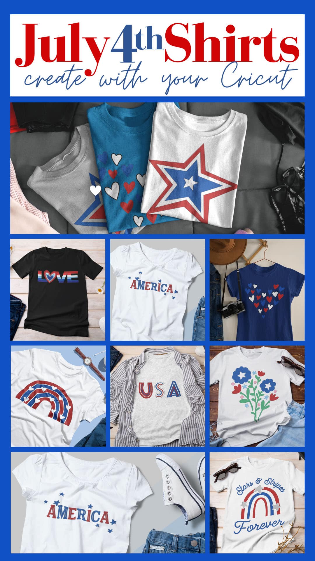 Make 4th of July t-shirts with your Cricut