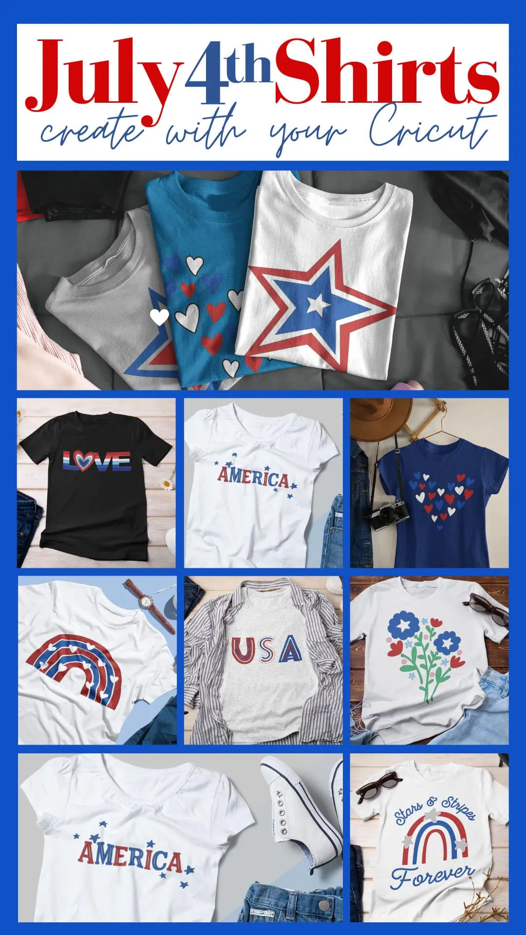Make 4th of July t-shirts with your Cricut