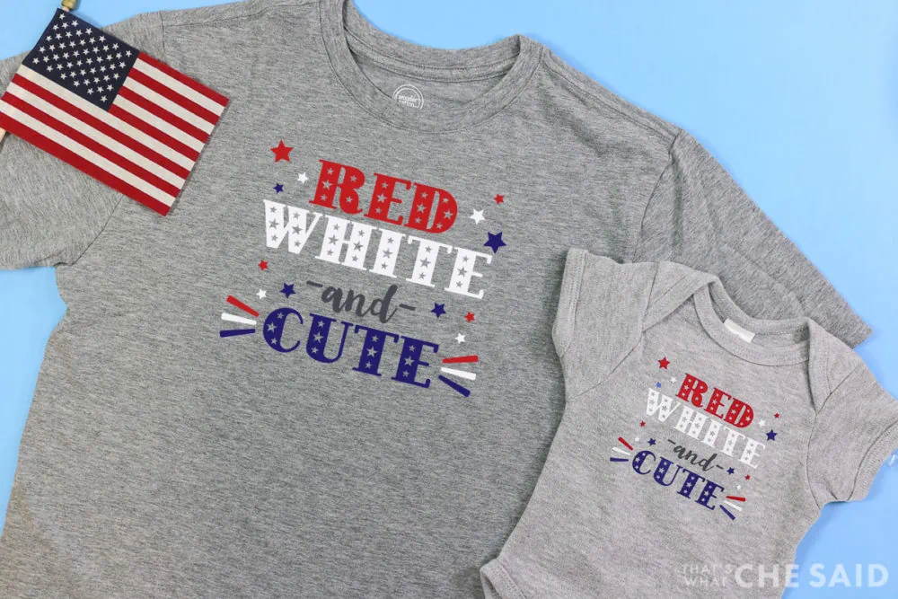 Red, white and cute t-shirt design