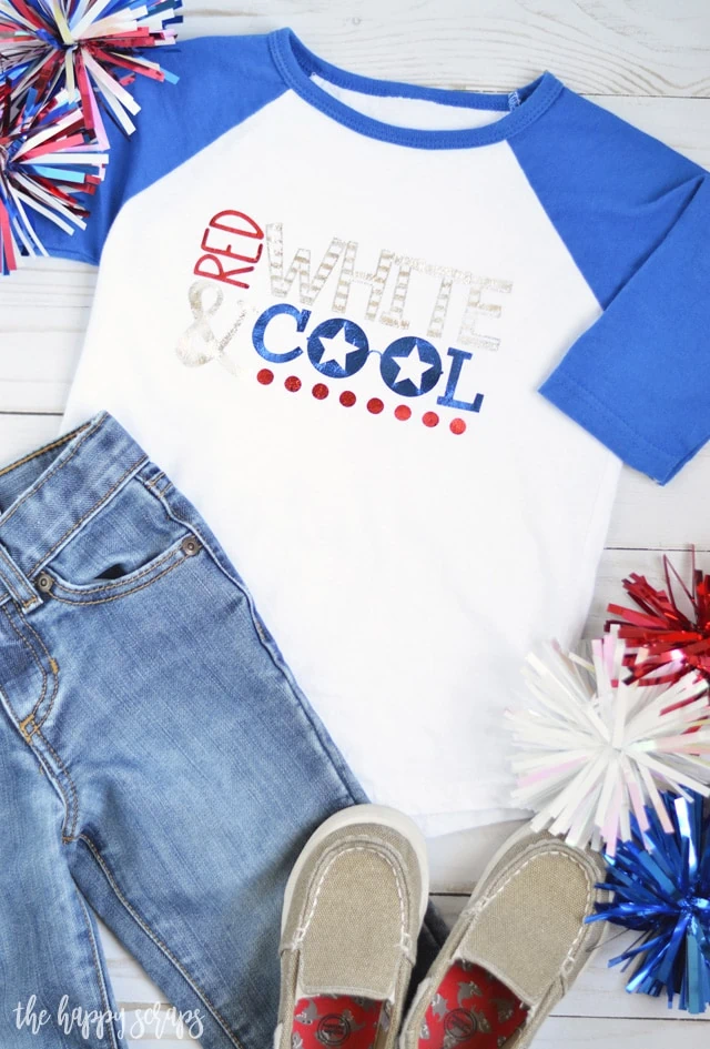 Red,white and cool - t-shirt design to make with Cricut