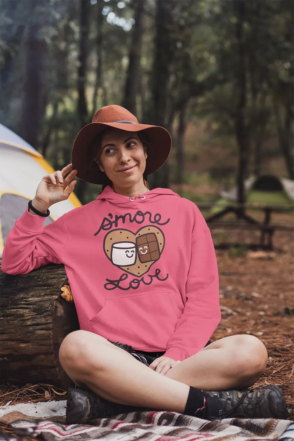 Make a cute hoodie featuring a S'mores SVG file designed by Jen Goode for your Cricut crafts