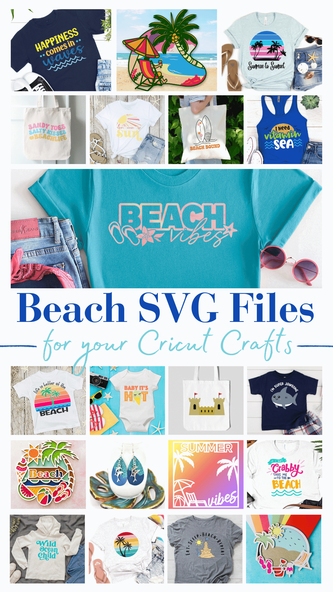 Beach SVG files for Cricut crafts