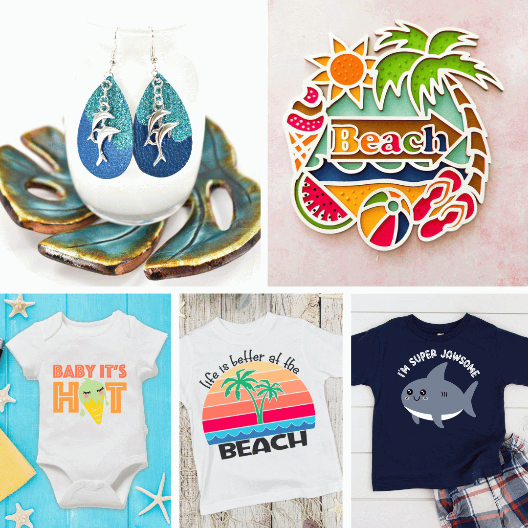 Beach SVG designs to make Cricut projects