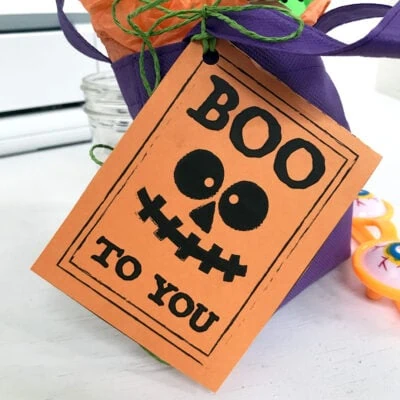 A cute gift tag to add to a "you've been booed" gift
