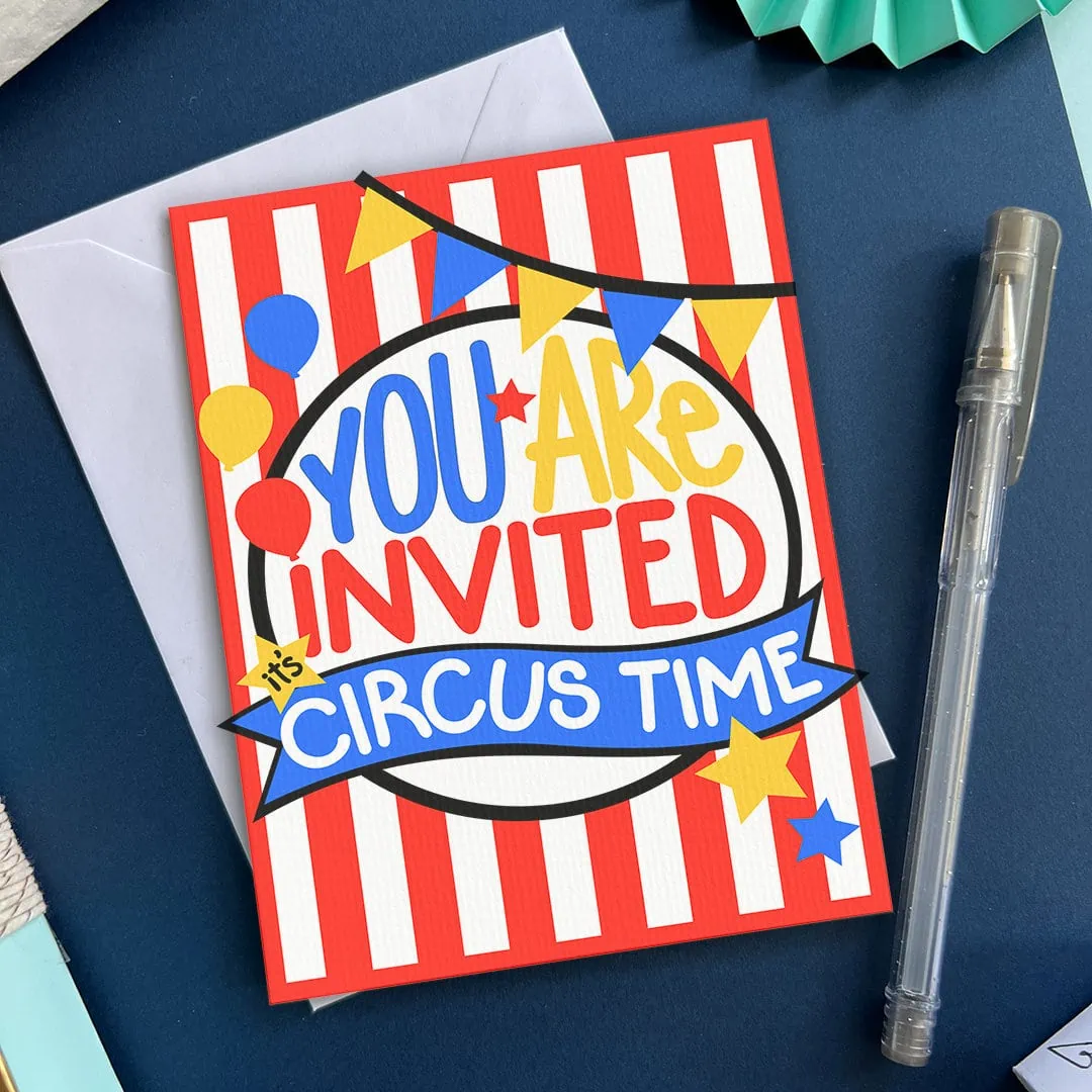Circus Invitation SVG file by Jen Goode