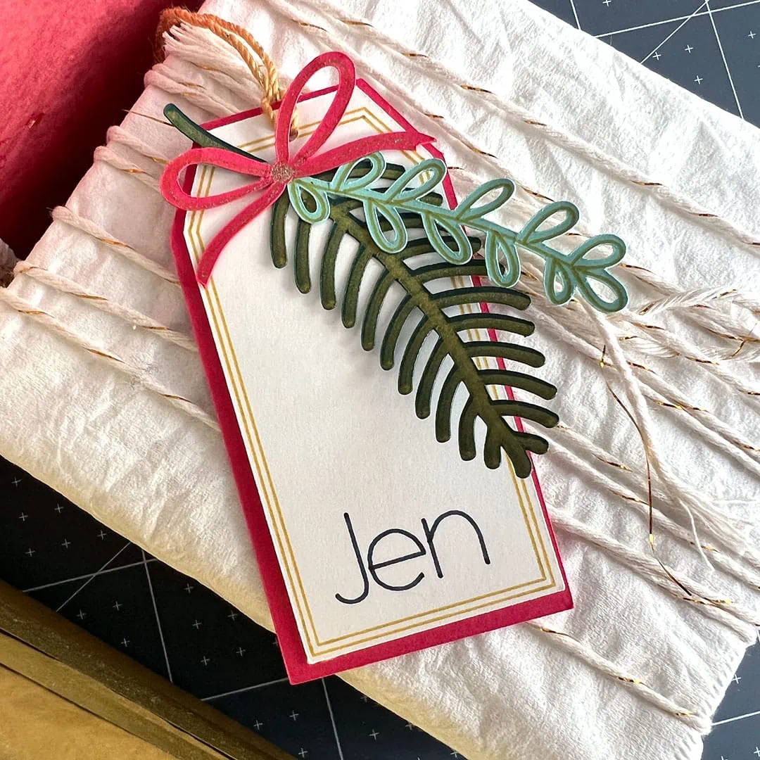 Christmas tag diy designed by Jen Goode