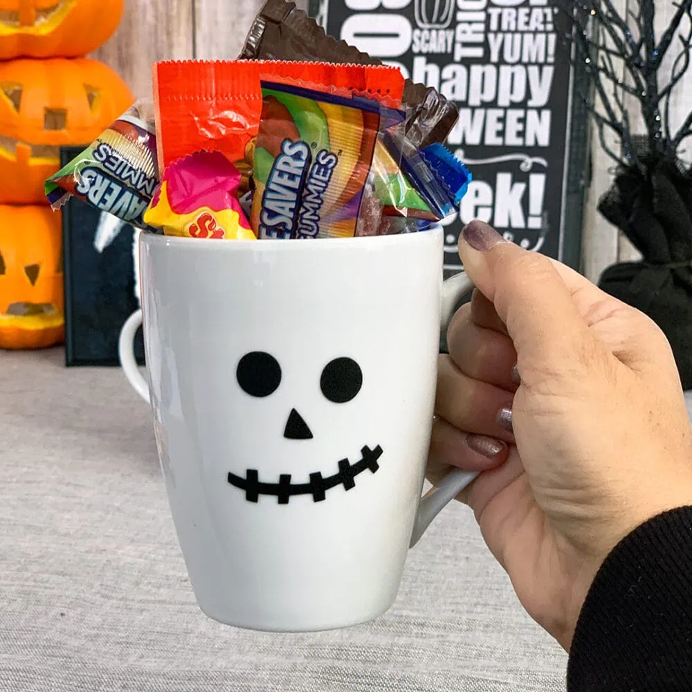 Halloween Mug filled with treats