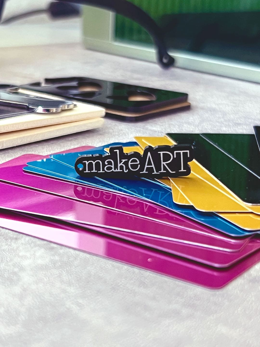 Make Art charm created by Jen Goode with xTool F1 laser engraver.