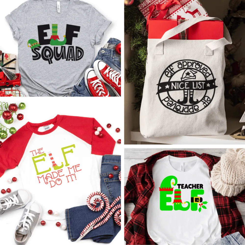 Elf SVG files for your holiday Cricut Crafts