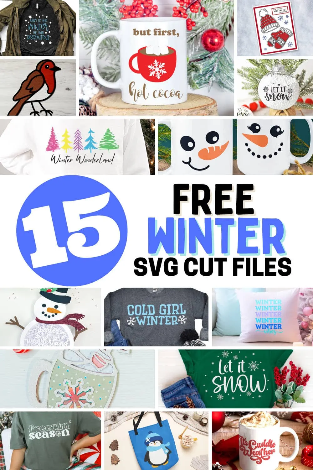 winter project ideas and SVG files for Cricut crafts