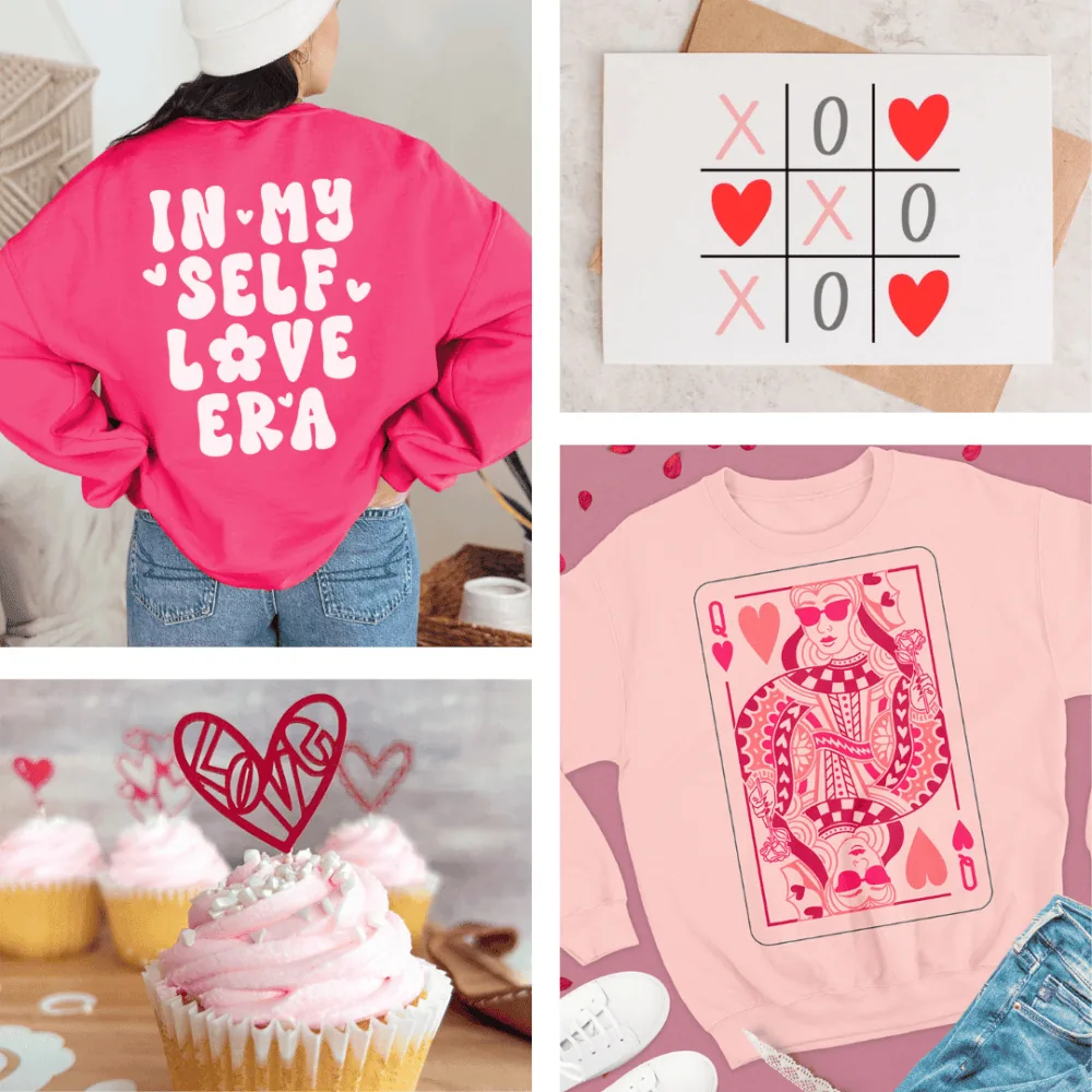 Cricut crafts for Valentine's Day with Valentine SVG files