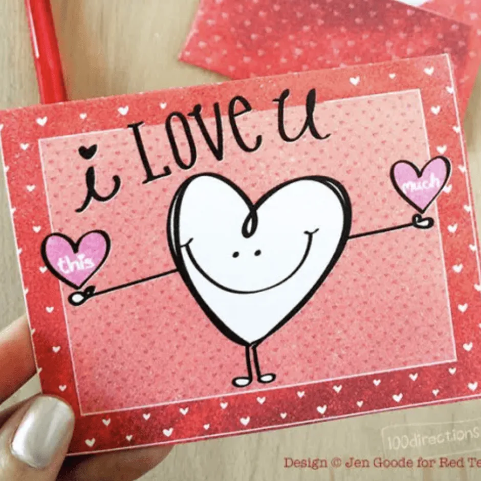 I love you This Much printable Valentine card