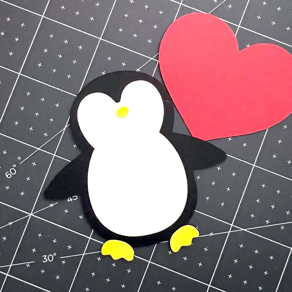 Make a penguin valentine - SVG file by Jen Goode