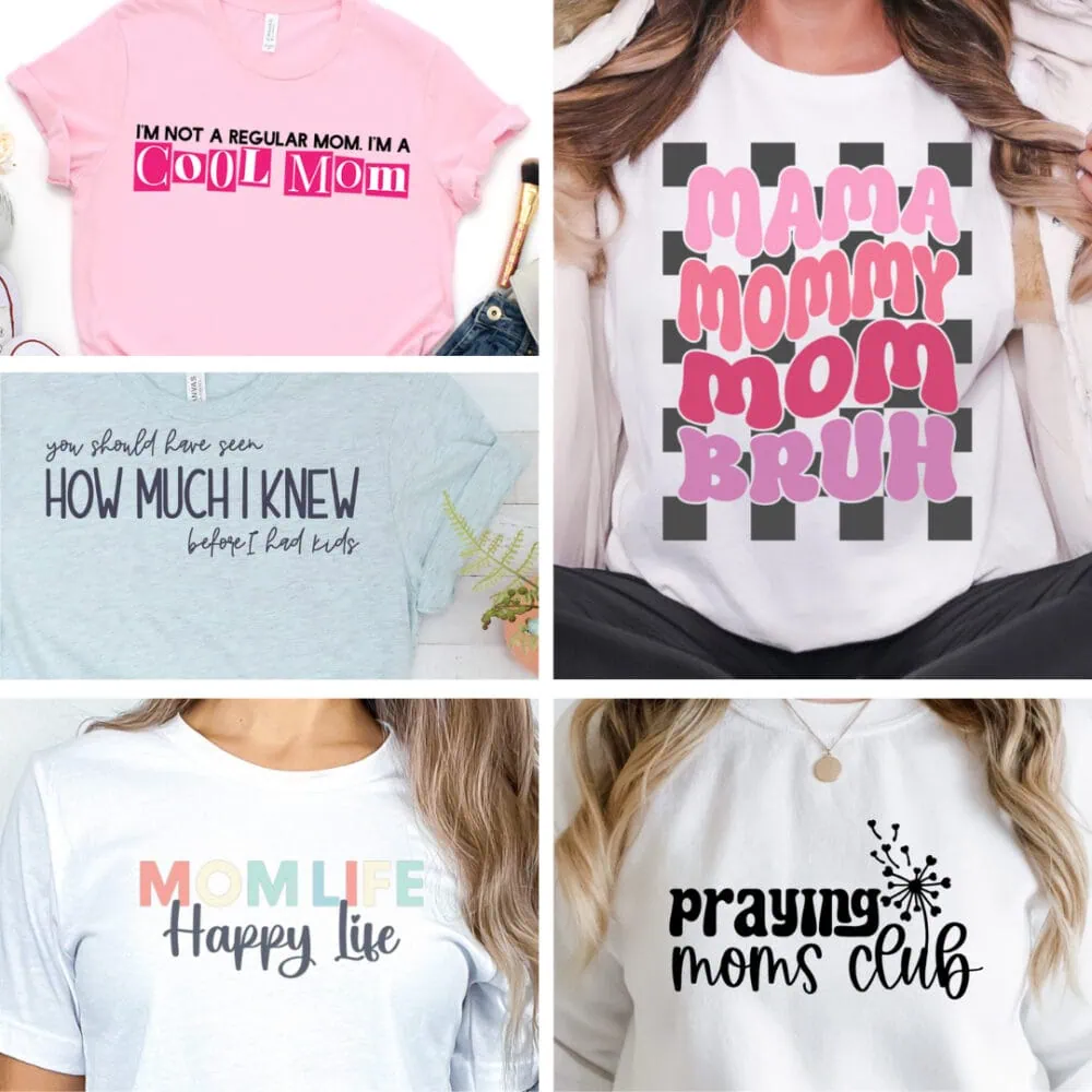 Mother's Day SVG files for t-shirts and Cricut wearable projects