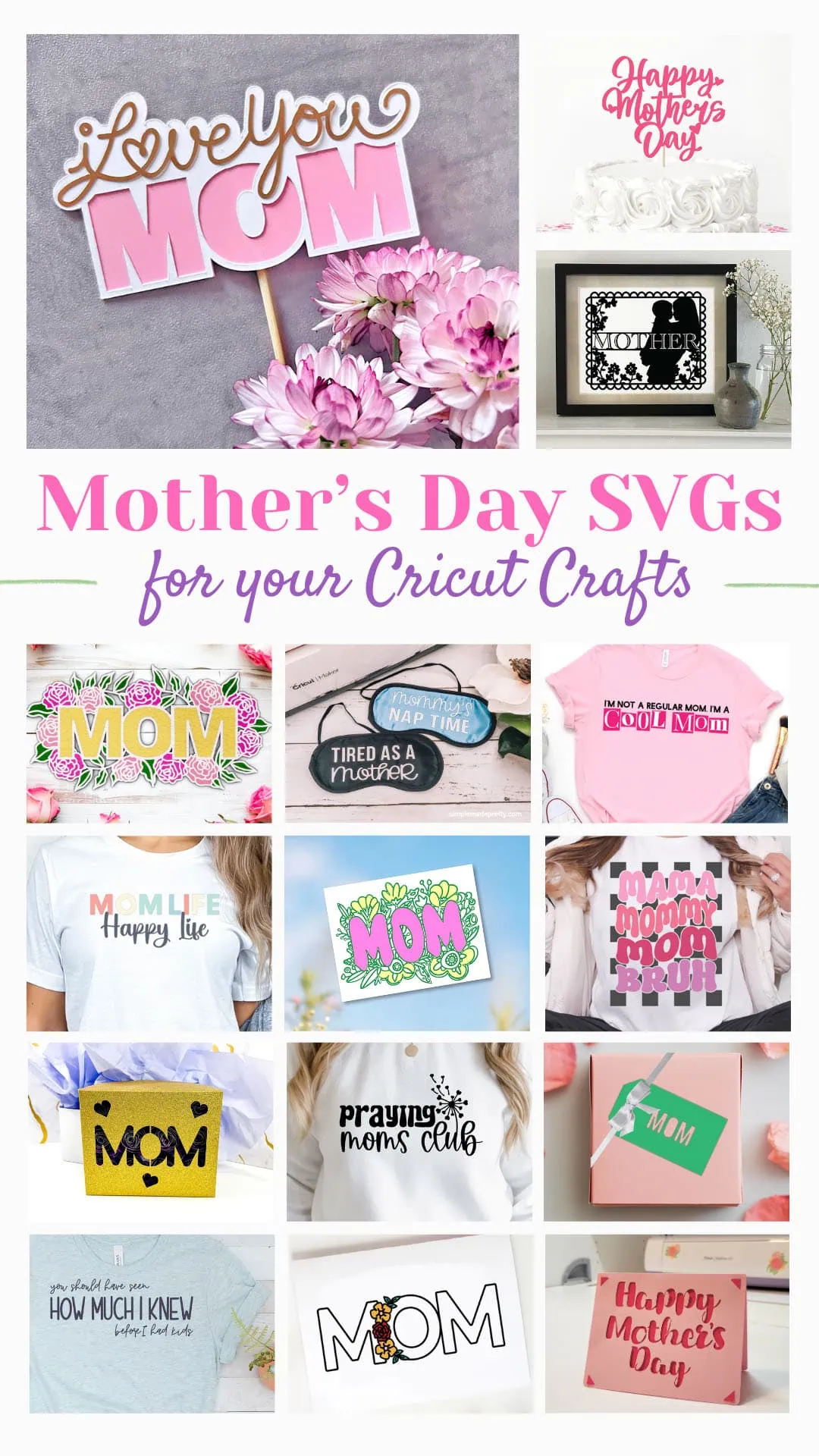 Mother's Day SVG files for handmade gifts