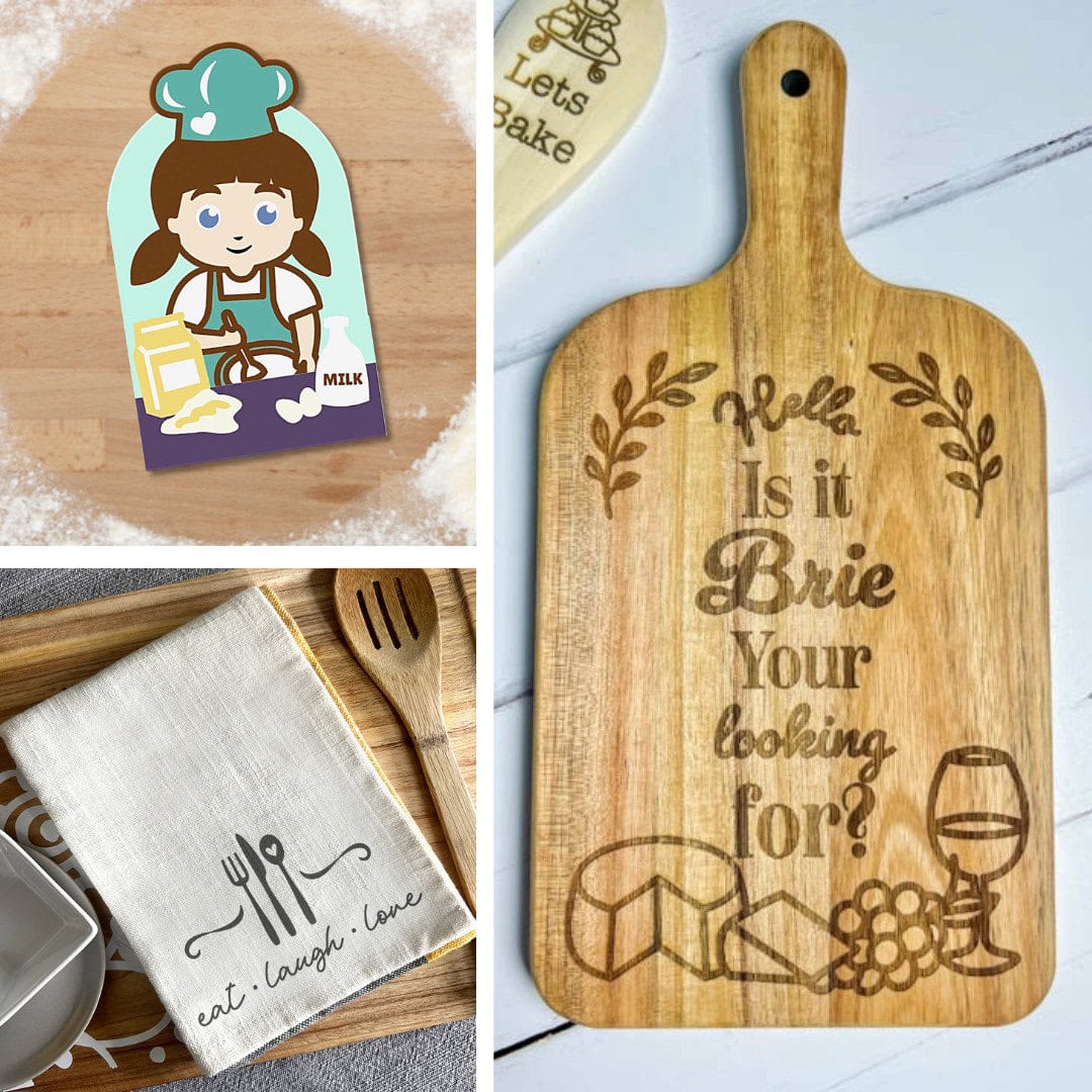 Kitchen SVG designs to use in Cricut crafts.