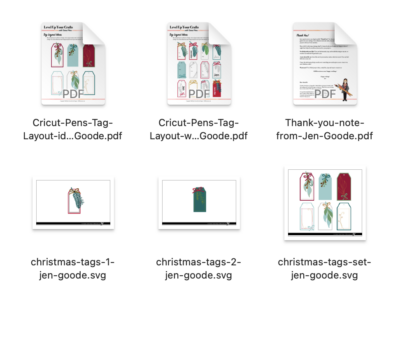 Holiday gift tag bundle - what's included