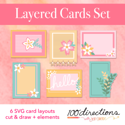 6 layered card projects for Circut