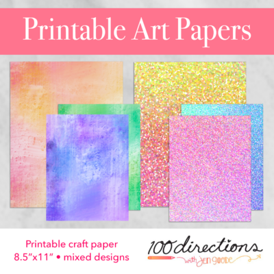 Printable paper sampler
