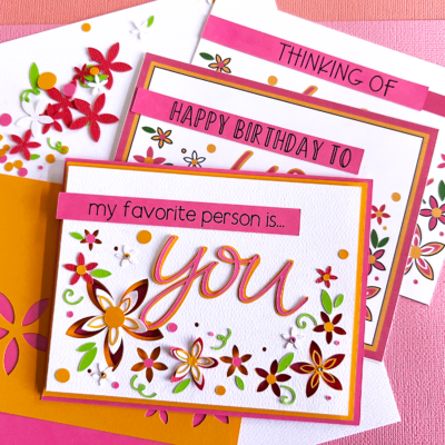 Layered card project set by Jen Goode
