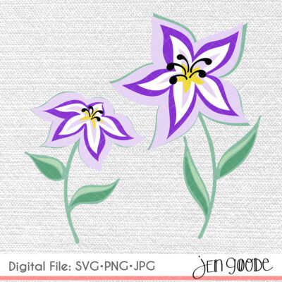 Lily SVG Cut files by Jen Goode