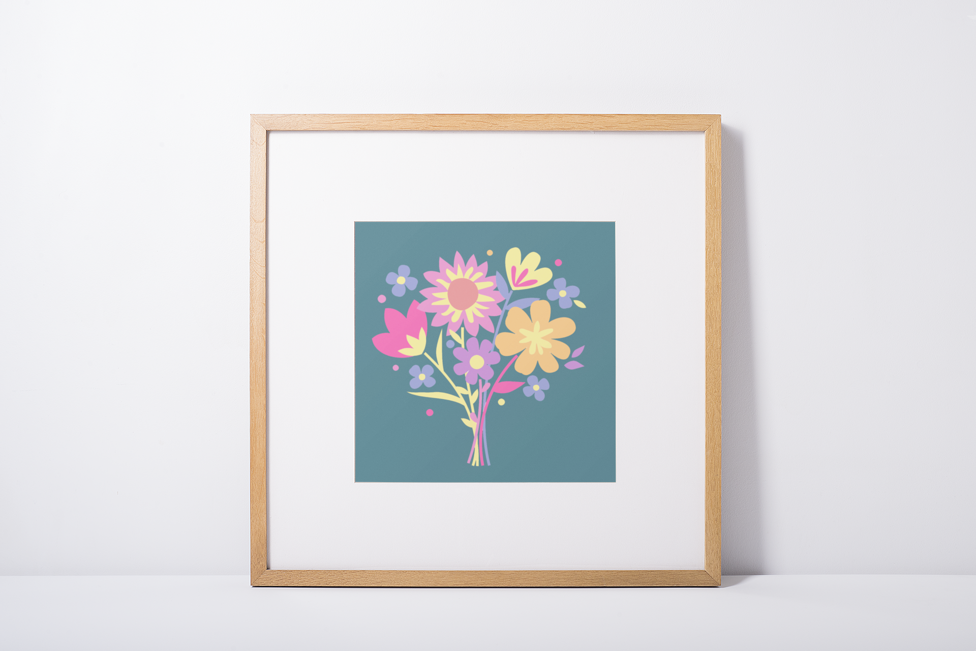 Picture with DIY floral design