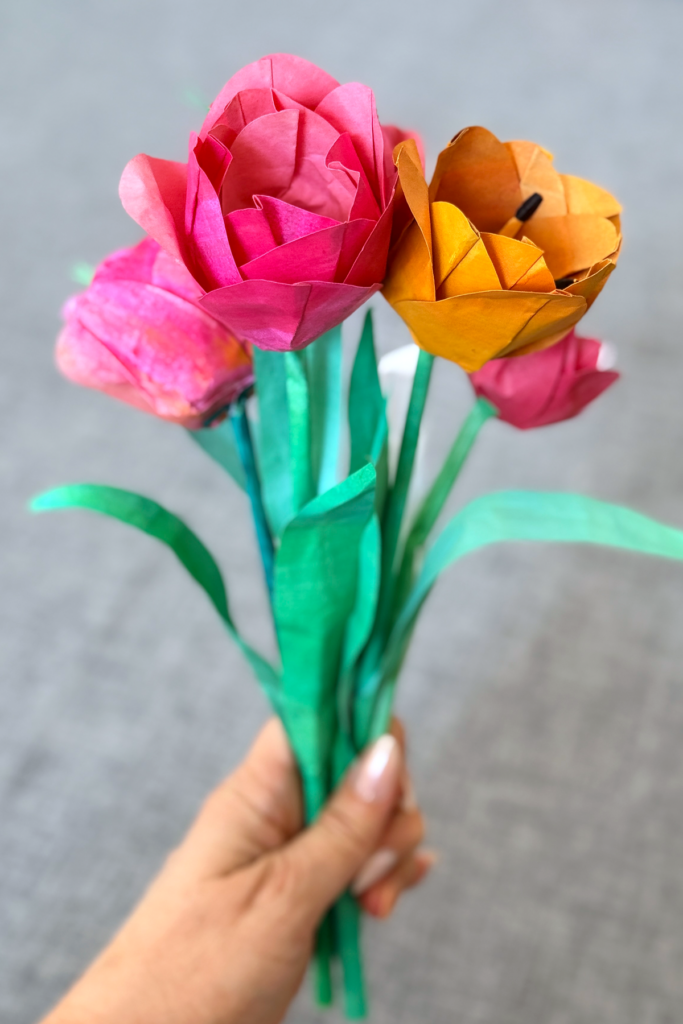 3d paper tulips to make with your Cricut machine