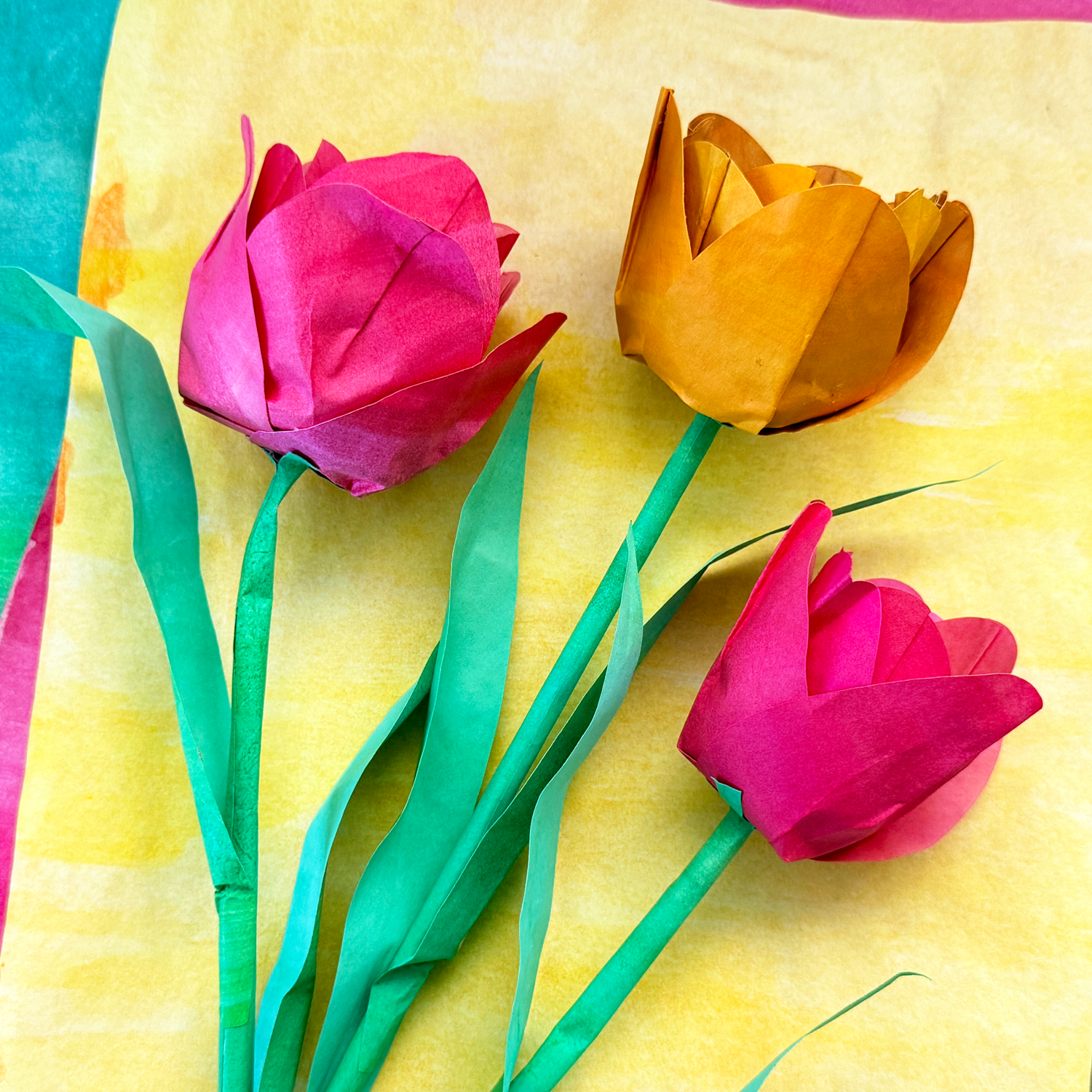 3d paper tulips to make with your Cricut machine