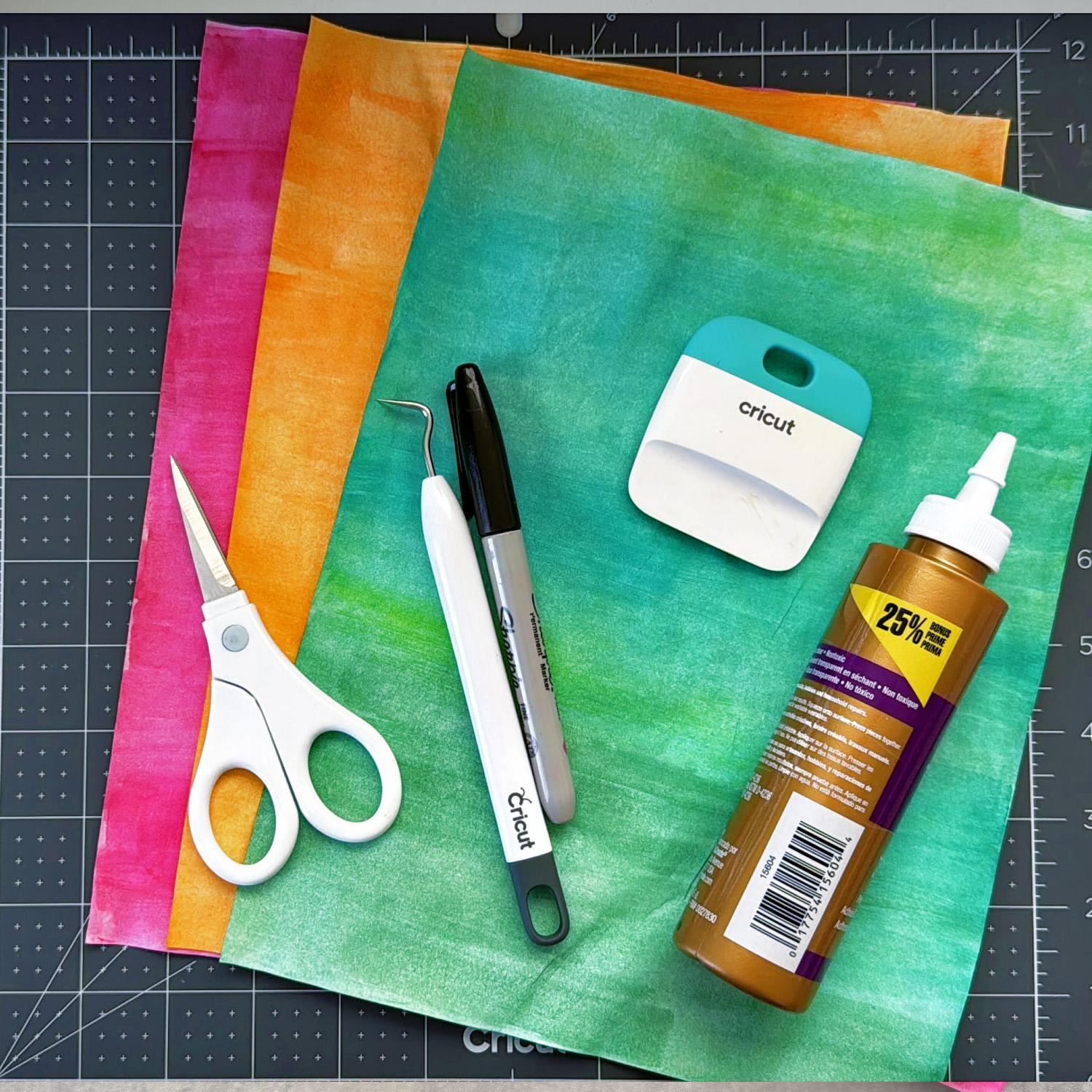 supplies to make 3D paper tulips