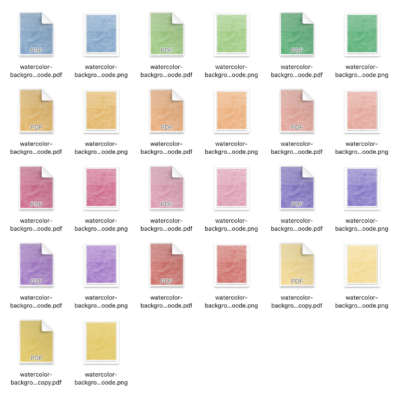 Watercolor style printable papers in solid colors