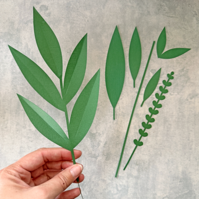 Large leaf floral greenery cut file set by Jen Goode