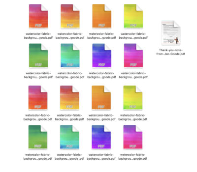 Printable Papers - watercolor fabric bundle - whats included