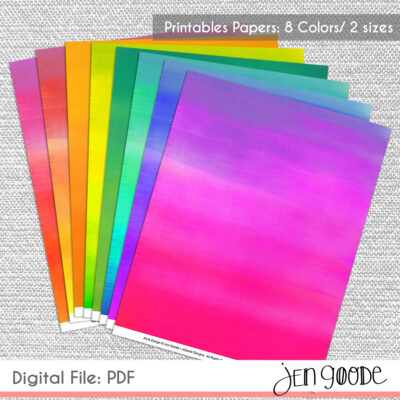 Printable Papers - watercolor fabric bundle