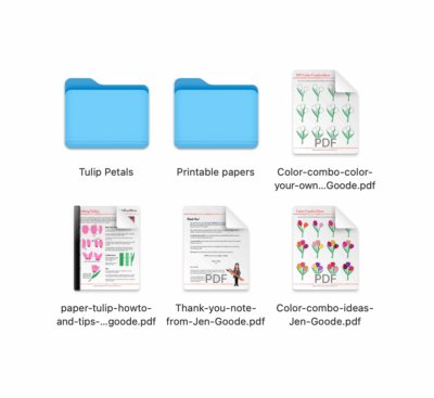 3D Tulip SVG Bundle by Jen Goode