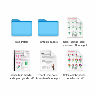 3D Tulip SVG Bundle by Jen Goode