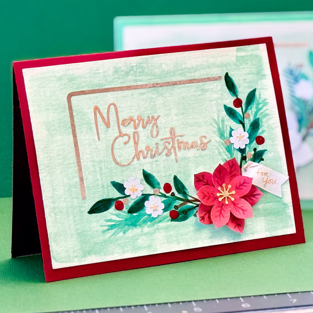 Watercolor Christmas card for Card Maker Success Summit 2026 - Designed by Jen Goode