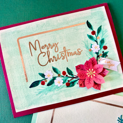 Watercolor Christmas card for Card Maker Success Summit 2026 - Designed by Jen Goode