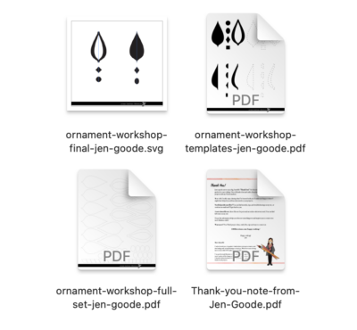 Workshop files for 3d Ornaments - Christmas in July Craftfest 2026